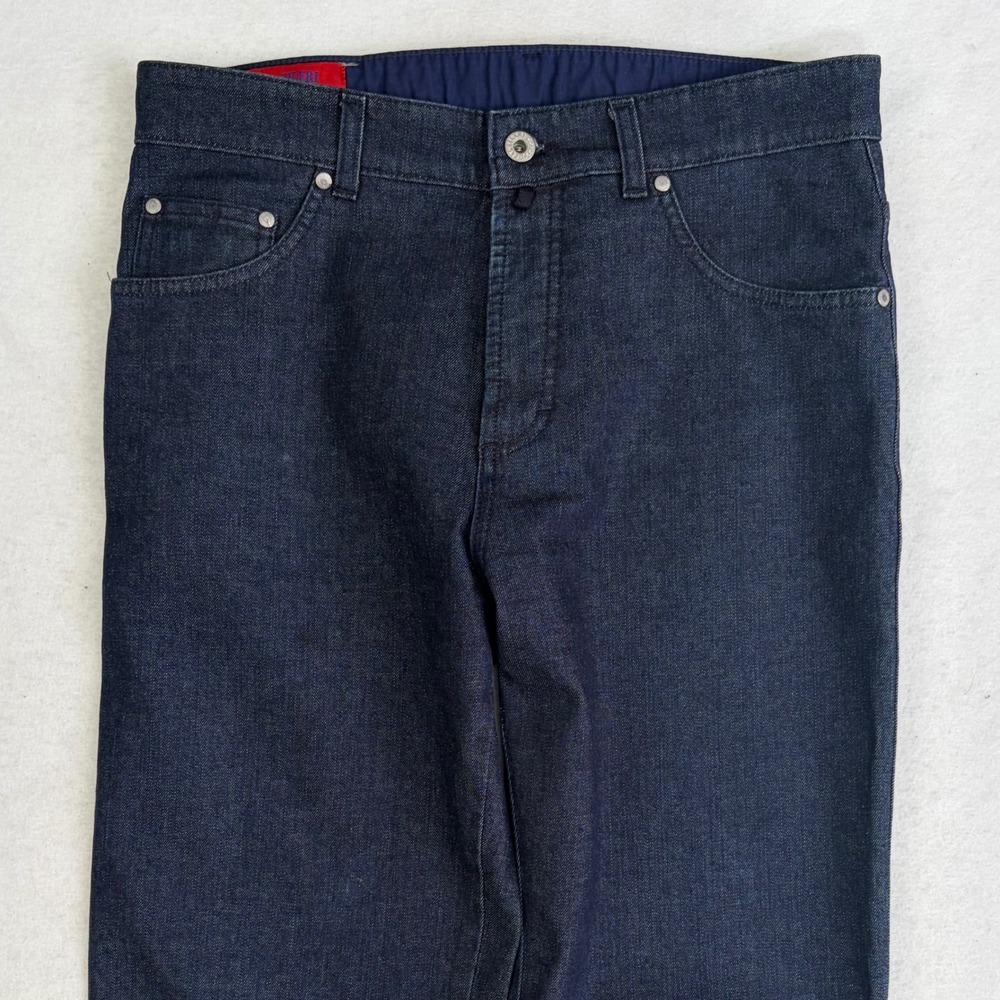 Pal Zileri Concept Jeans Mens 33 Dark Indigo Blue Straight Leg Made Italy
